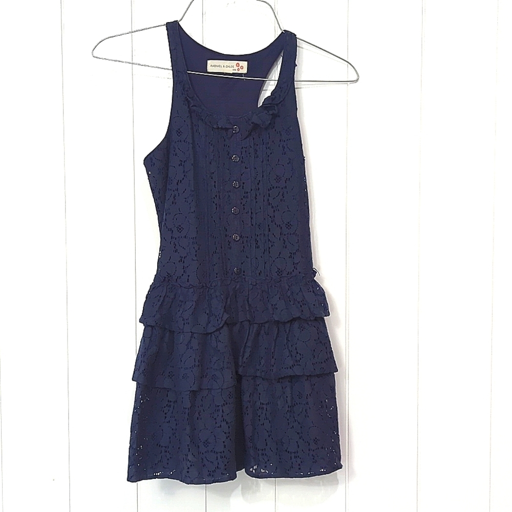 ❤️5/$25  Rachael and Chloe Lace Navy Blue Dress